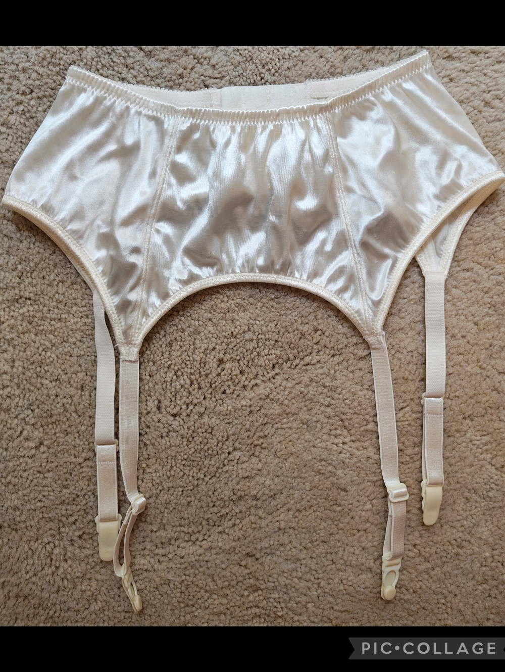 NWT Deadstock Vintage Victoria's Secret Second Skin Satin Garter Belt.
